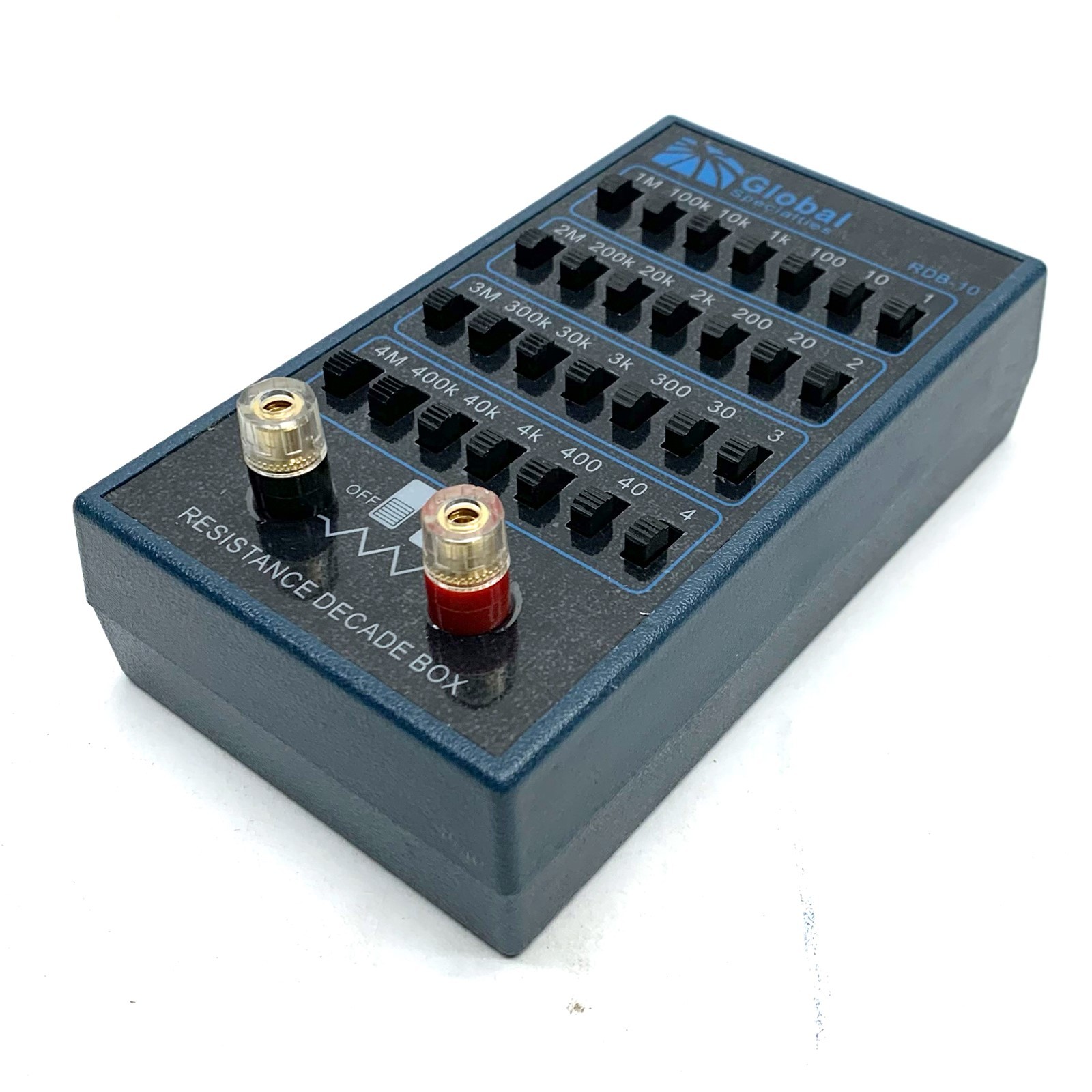 Global Specialties Resistance Decade Box RDB-10 Tester 1-11 OHM /No Rubber Cover