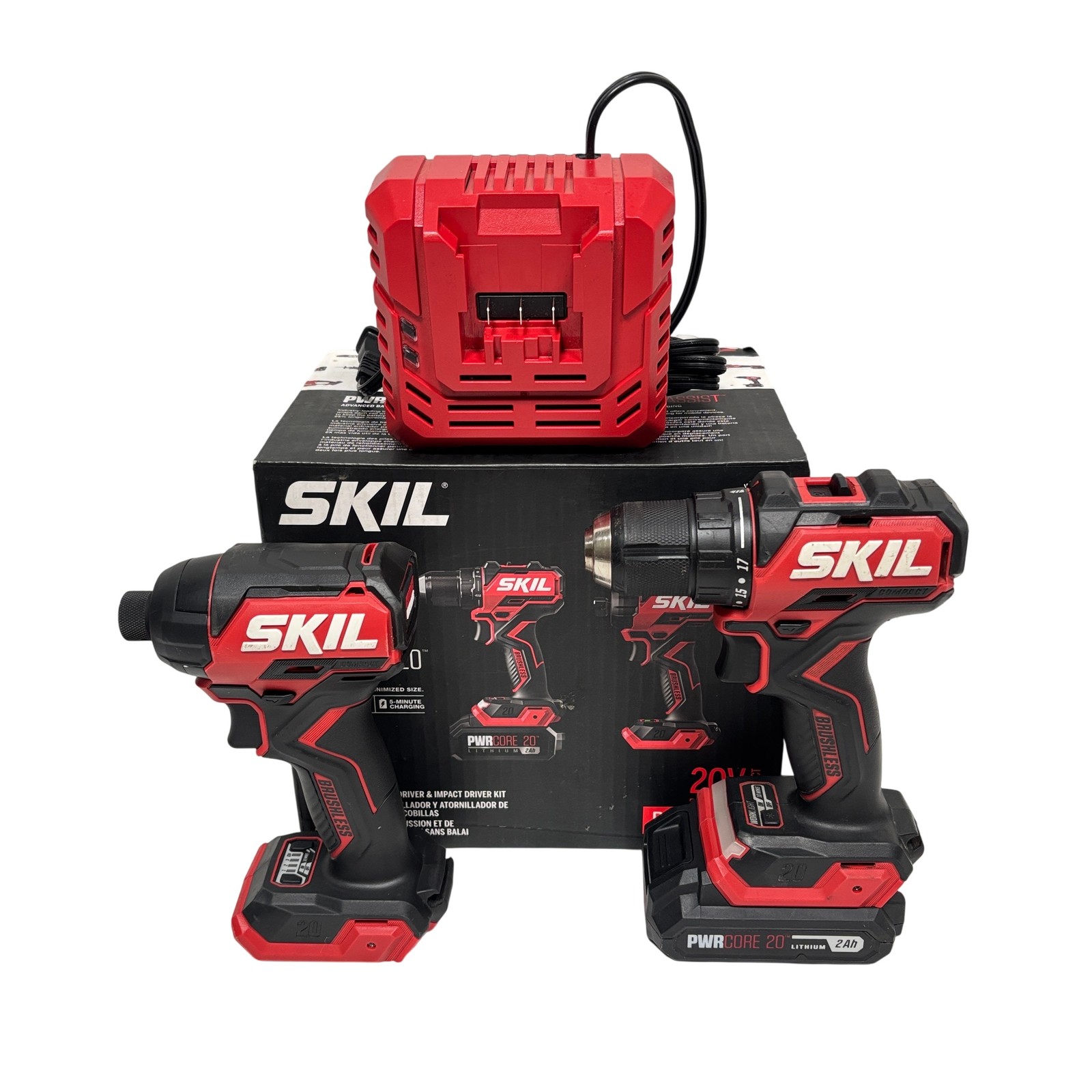 Skil CB8437B-10 PWR CORE 20V Li-Ion Brushless 1/2" Drill / 1/4" Impact Driver