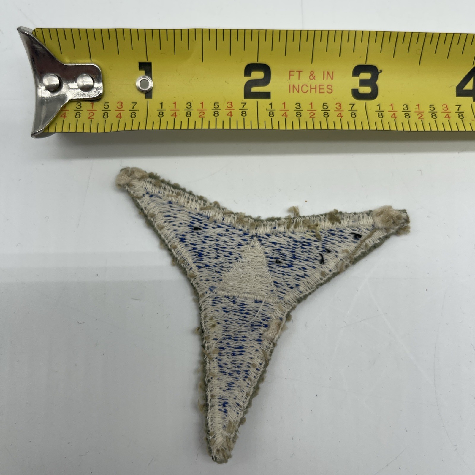 U.S. Military Army 3rd Corps Full Color Patch Insignia Cut White Back 3” Triangl