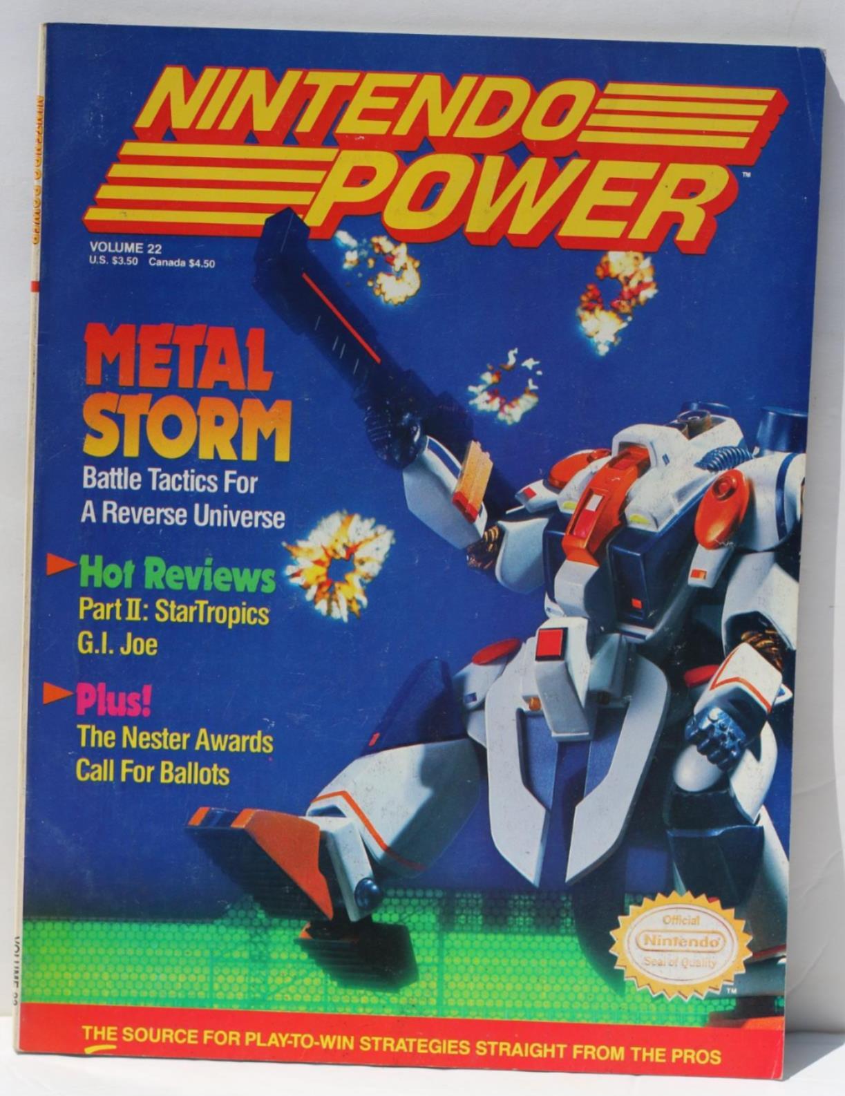 Nintendo Power Magazine Vol 22 Mar 1991 Complete w/ BattleToads Poster, Inserts