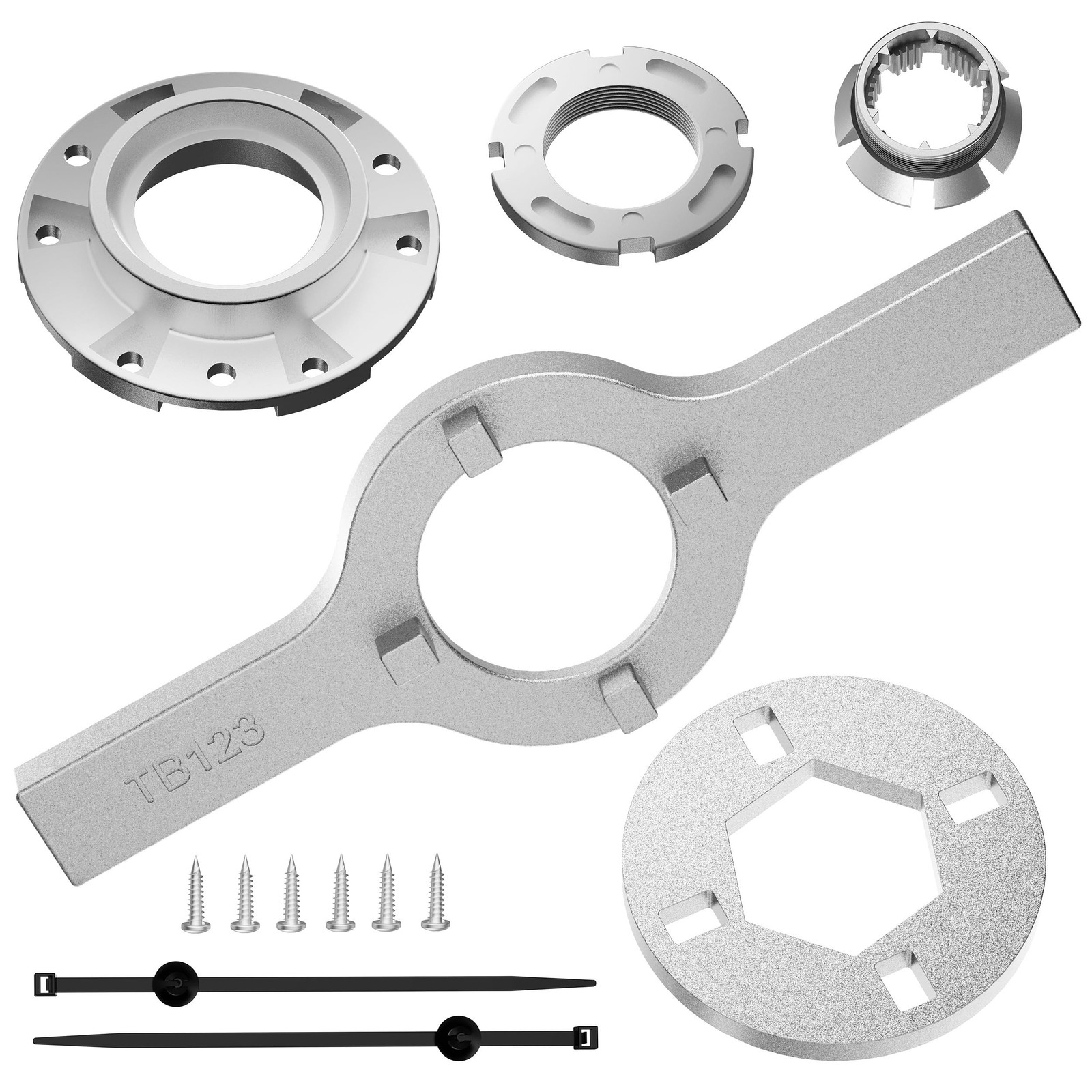 Upgraded Metal W10324651 Washer Hub Kit with TB123A Wrench Replaces W10528947...