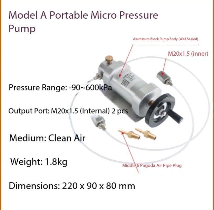 Air Pressure Calibration Bench Vacuum Pump Pressure Gauge Sensor Tester