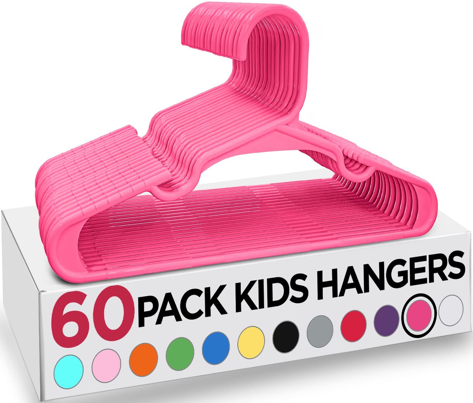 Utopia Home 60 Pack Kids Hangers - 11.5 Inch Plastic Baby Hangers for Closet ...