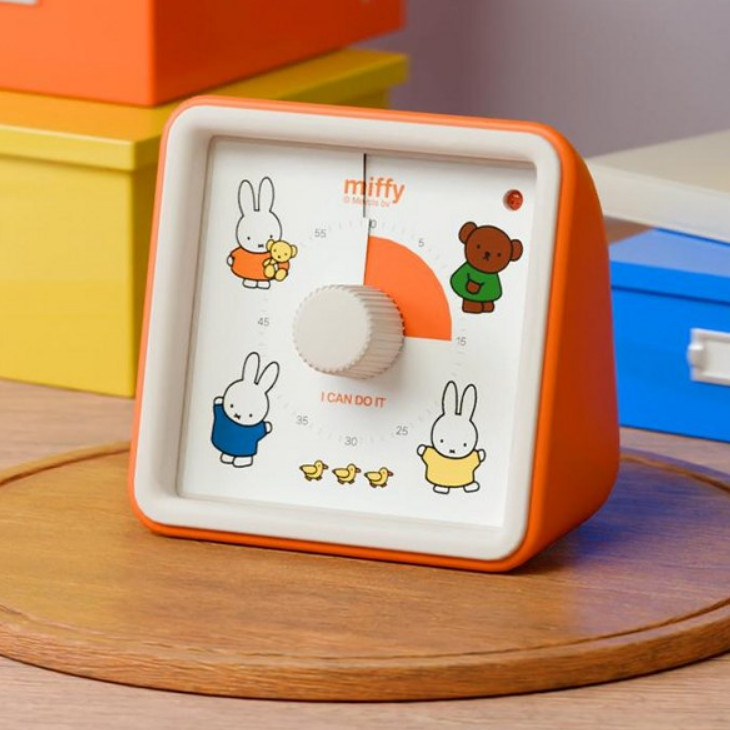 Miffy Pomodoro Timer Silent LED Study Kitchen Countdown Timer 60 Min