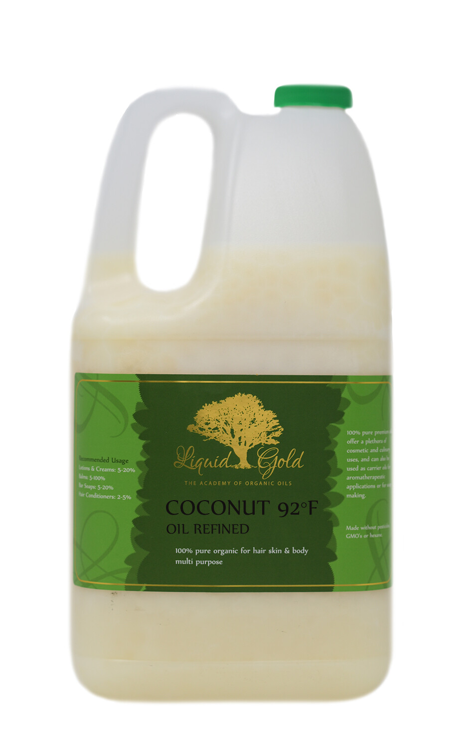 GALLON PREMIUM Coconut Oil 92 Degree Pure & Organic Skin Hair Body Nails Health
