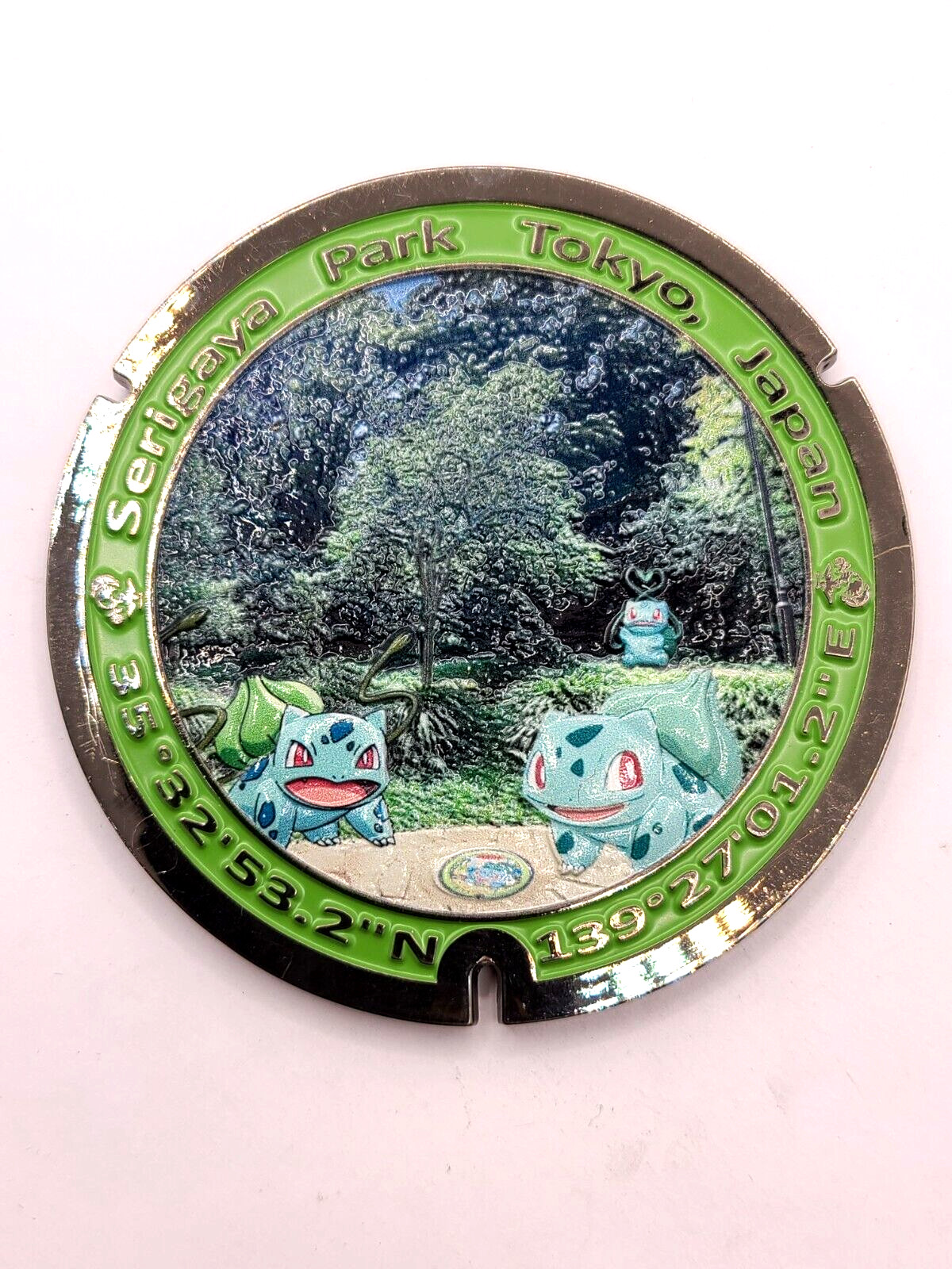 【limited edition】Pokemon Bulbasaur Φ90mm Poké Lids collection official NO BOX