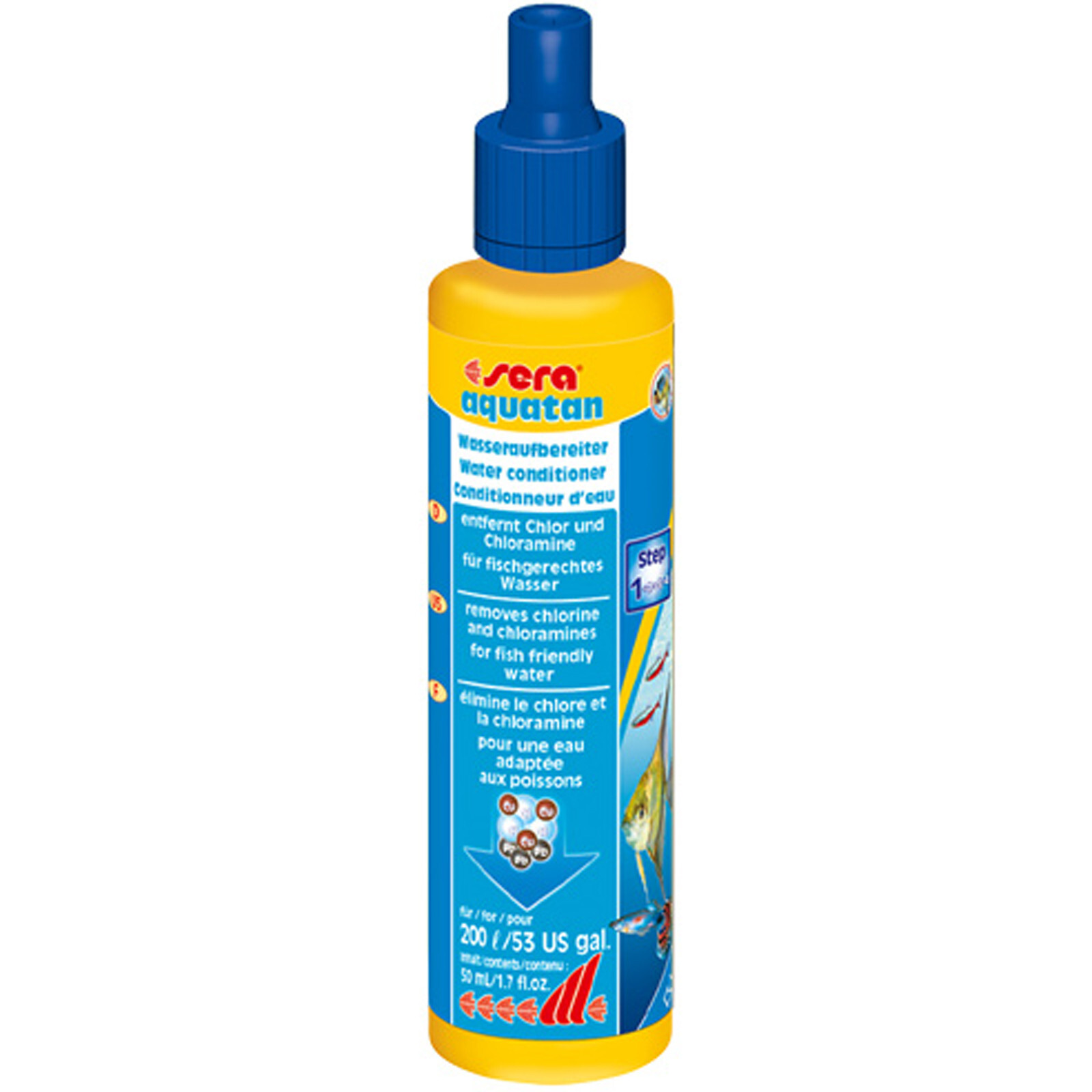 Sera Aquatan 50mL Chlorine Ammonia Remover 1.7oz Aquarium Water Conditioner