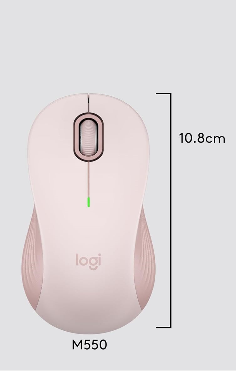Logitech Signature M550 Wireless Mouse Computer Laptop Multi-Device PC Mac Rose