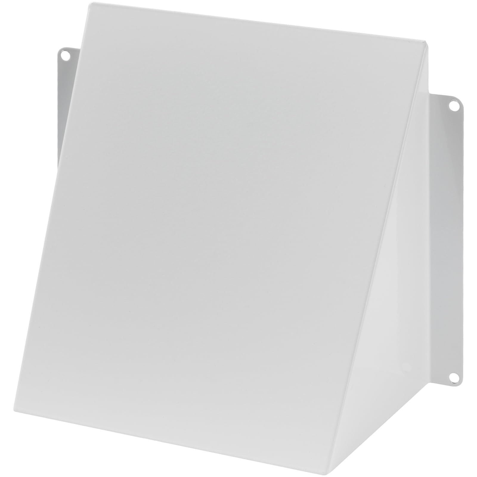 6" x 6" White Galvanized Steel Vent Cover - Duct Exhaust/Inlet Rain Deflector...
