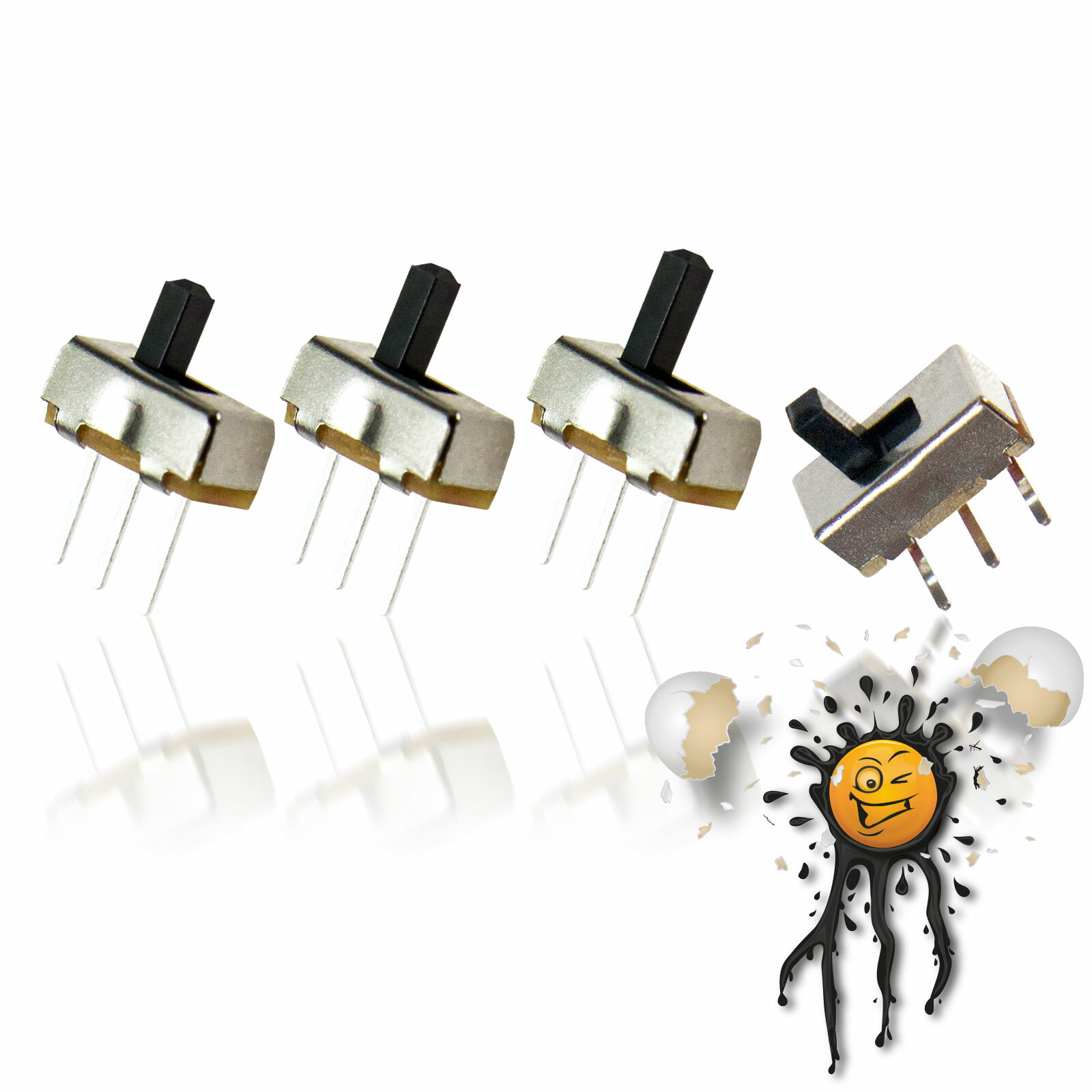 5 pieces/pcs. 1P2T slide switch slide switch 3/4/5/6 mm 3 pin 2.54 mm pitch