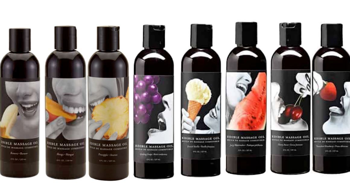 Earthly Body Flavored Edible Massage Oil All Natural Pure Body Lubricant Lube