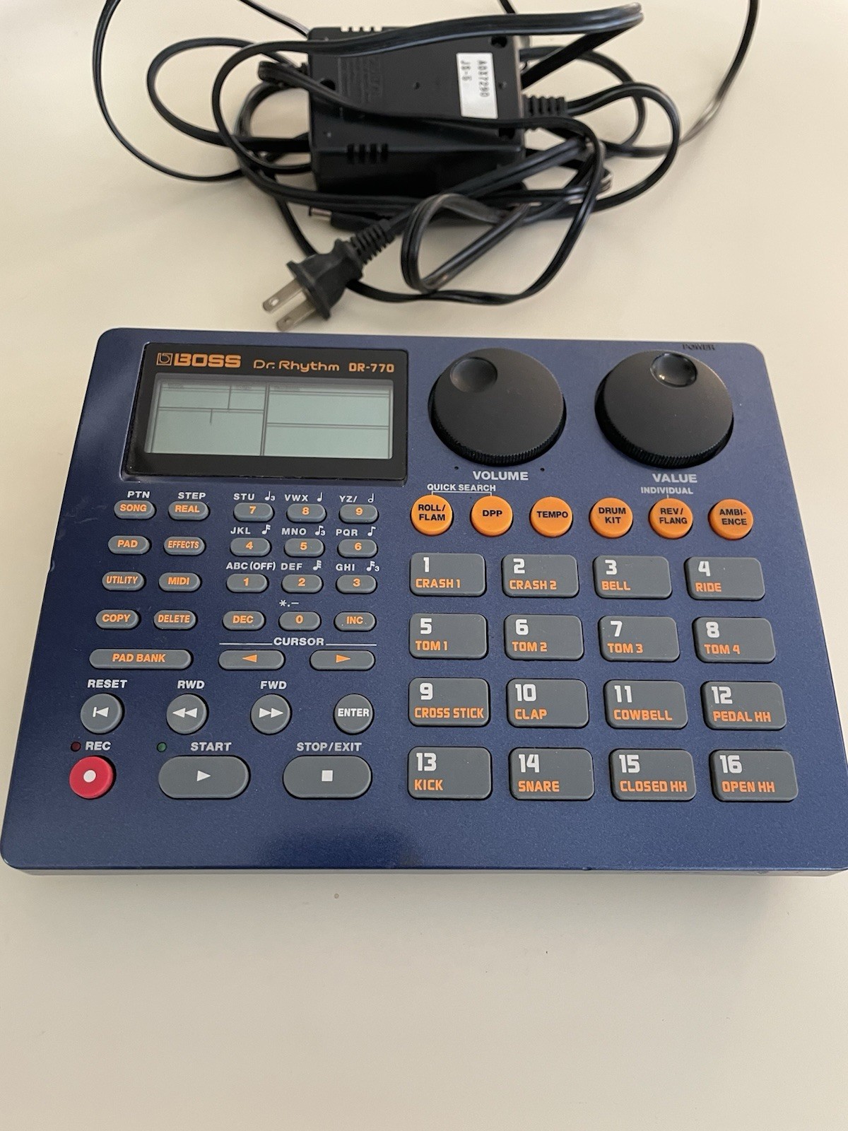 Boss DR-770 Dr. Rhythm drum machine (with original power cord)