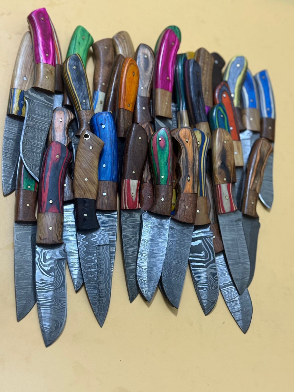 8'' LOT OF 20 HANDMADE DAMASCUS STEEL HUNTING SKINNER KNIFE USA's Duty Paid