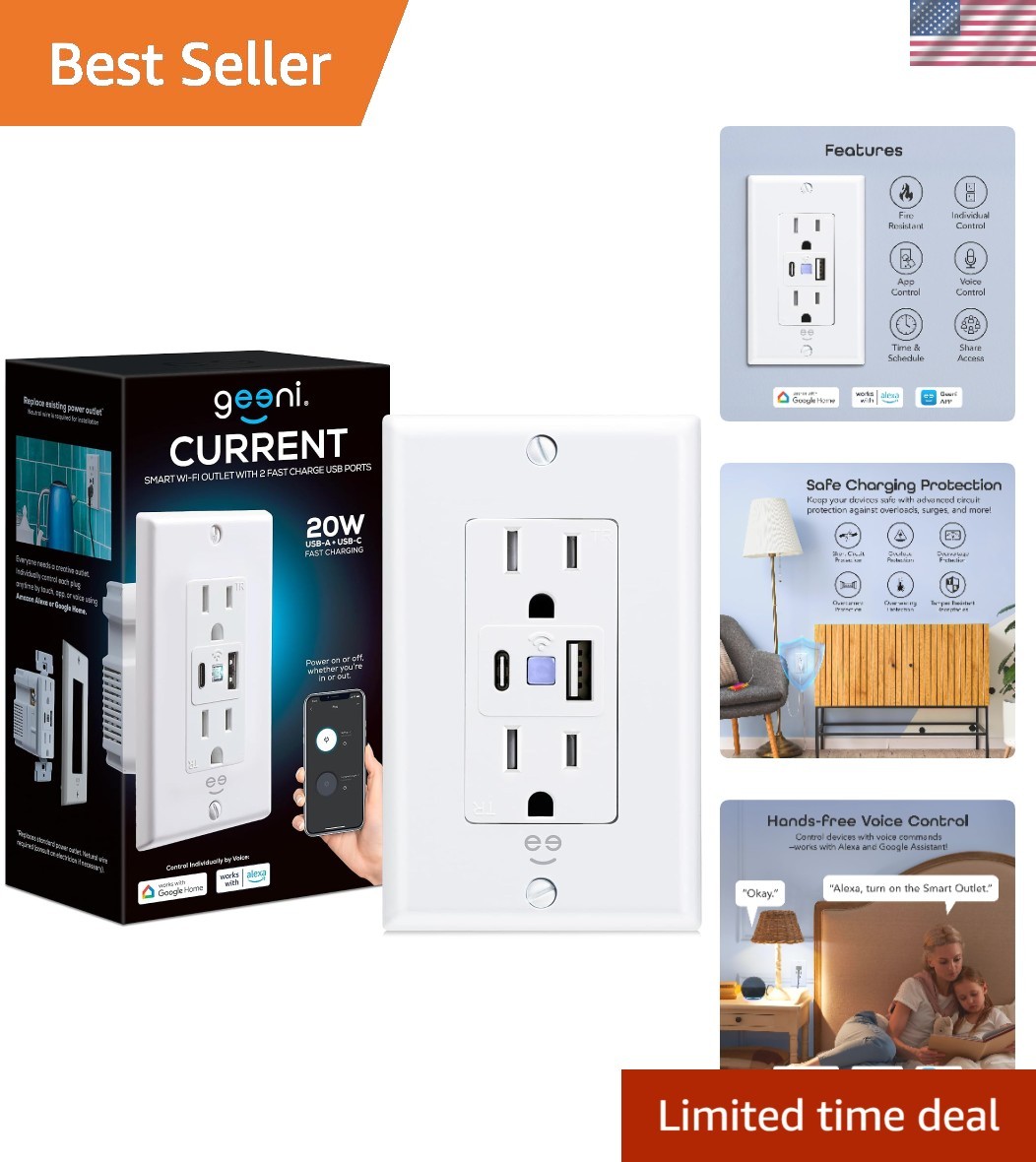 Smart Outlet with Overload Protection & Voice Control - Embed Automation Today!
