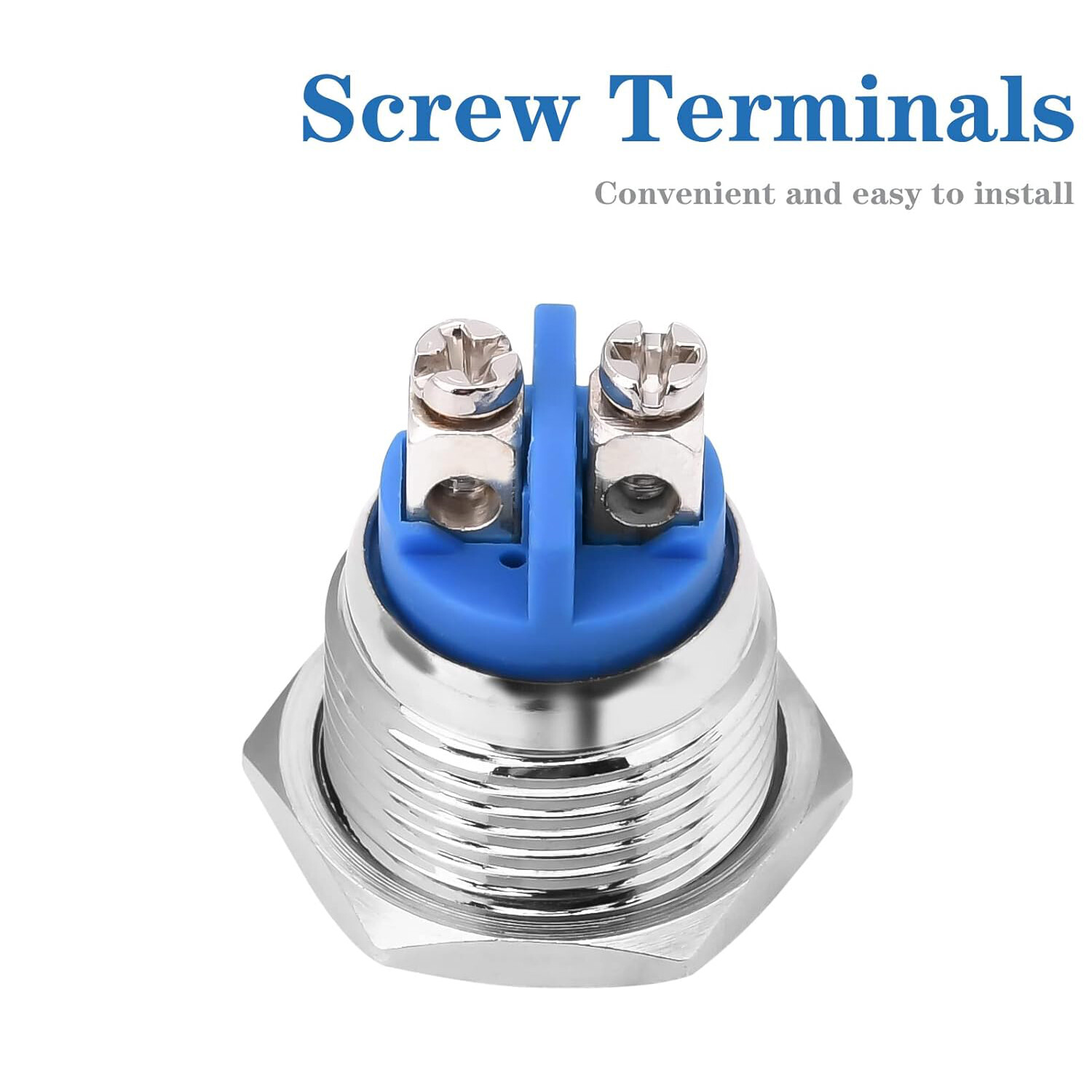 10pcs Momentary Push Button Switch 19mm Horn Button Switch with Screw Terminal