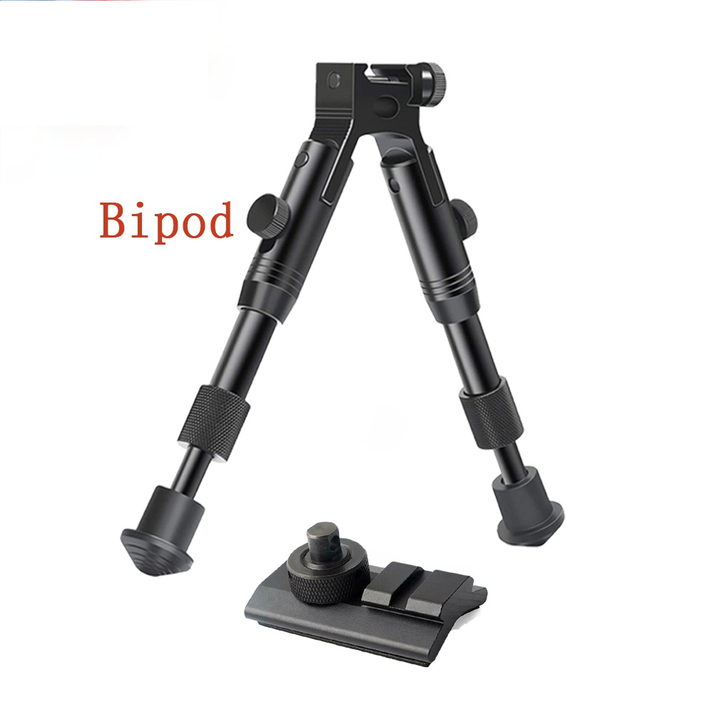 6''Spring Return Hunting Rifle Bipod with Ring Mount/Swivel Adapter/Barrel Mount