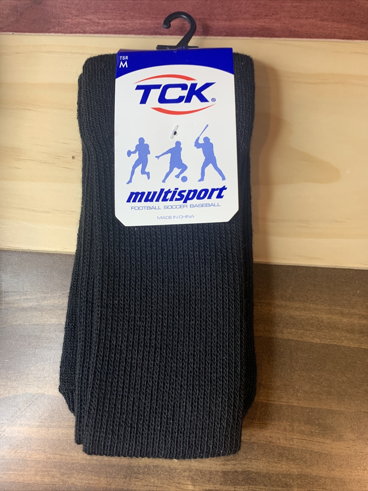 (Lot of 5) TCK Multisport Knee High Athletic Tube Socks Size Medium Black NEW