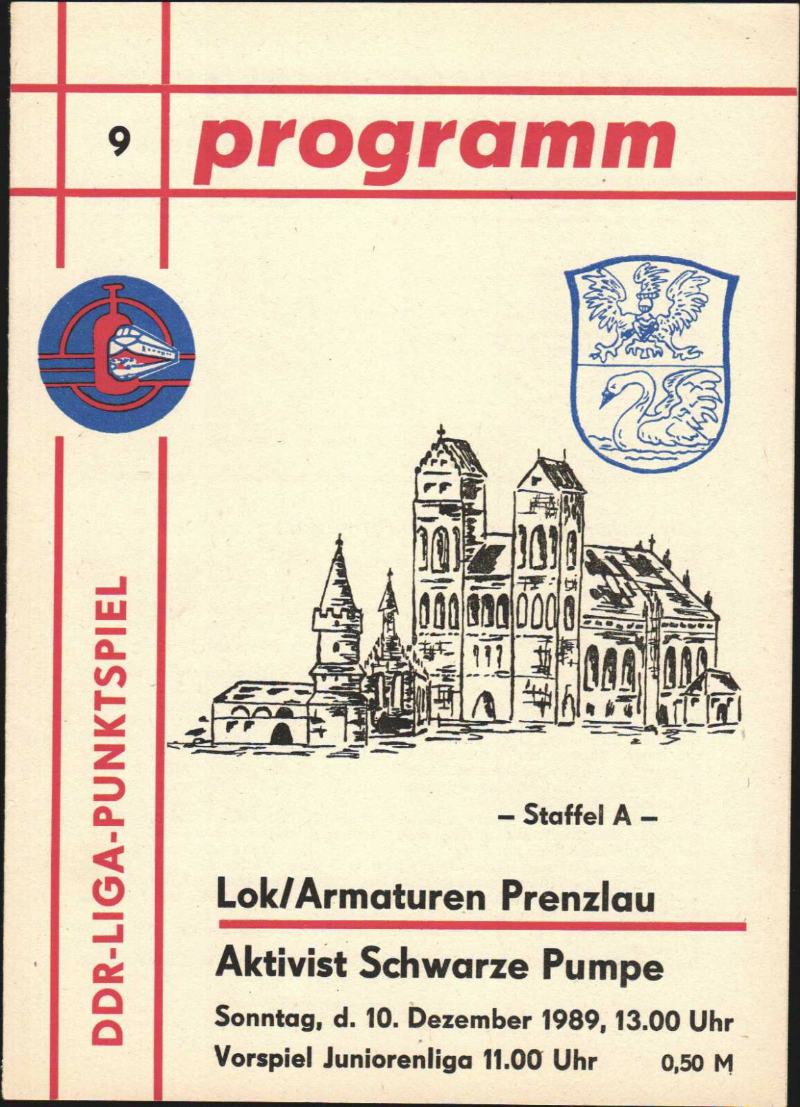 Ddr-Liga 89/90 BSG Lok/Armaturen Prenzlau - Activist Black Pump, 10.12.1989