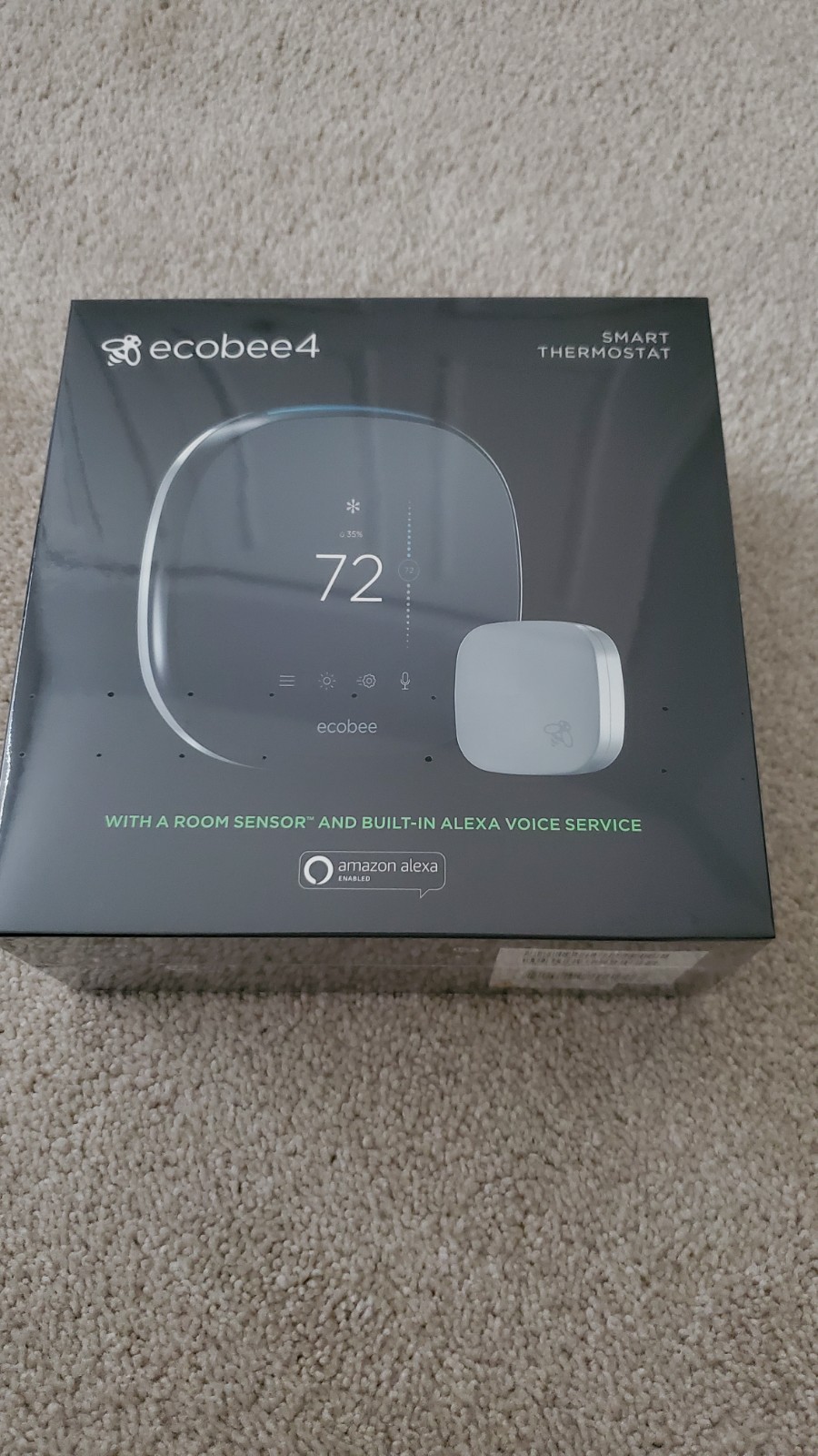 Ecobee 4 Smart Thermostat with Built-in Alexa EB-STATE4-01