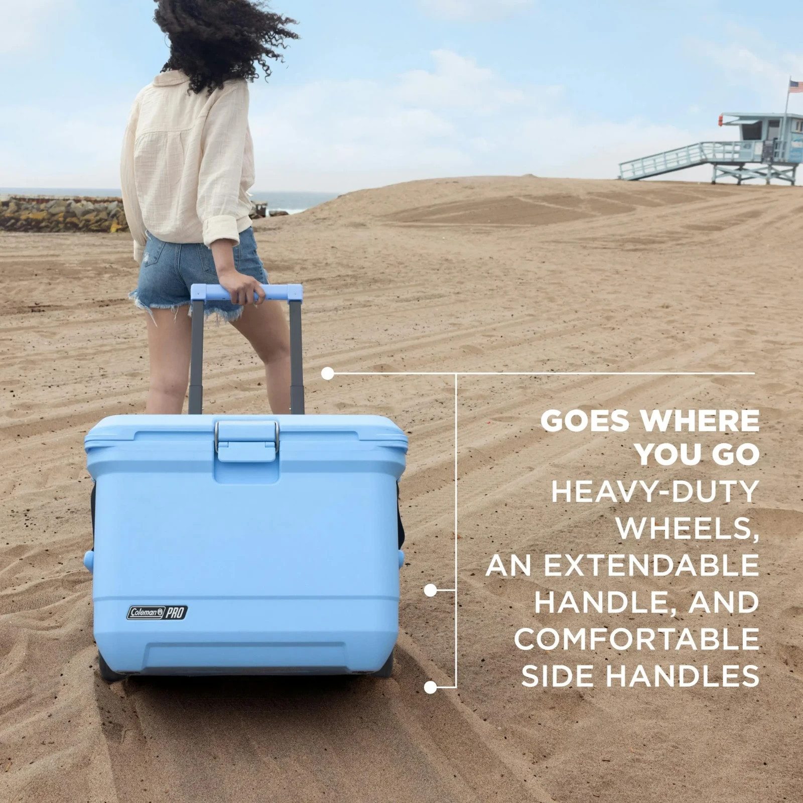 Coleman Pro 55qt Hard Sided Cooler Blue Sky