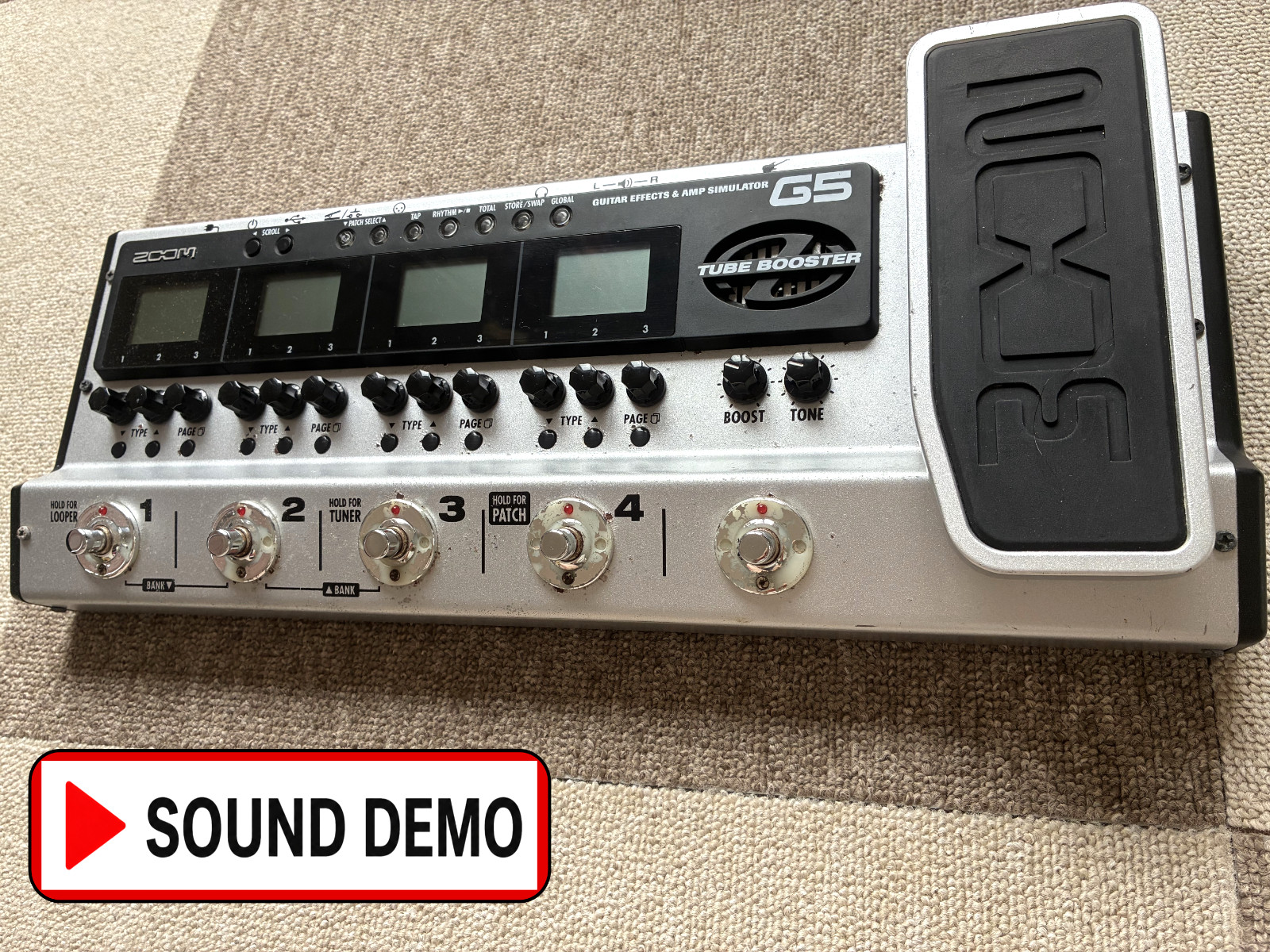 ZOOM G5 Guitar Multi Effects Processor Partially Tested w/ Demo Read Desc
