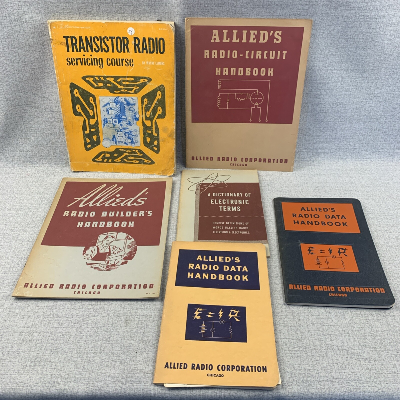 Vintage Lot of Radio Reference Books - Allied Radio Corporation
