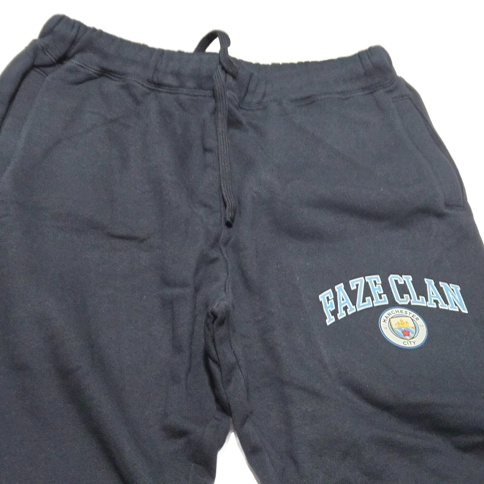 FaZe Clan X Manchester City Men's Logo Joggers Sweatpants Navy Blue Large