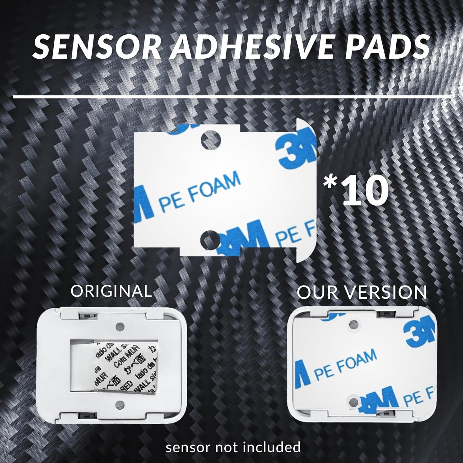 Safe Entry Sensors Replacement Adhesive Strips 10 Pack Pre-Cut Tape SimpliSafe