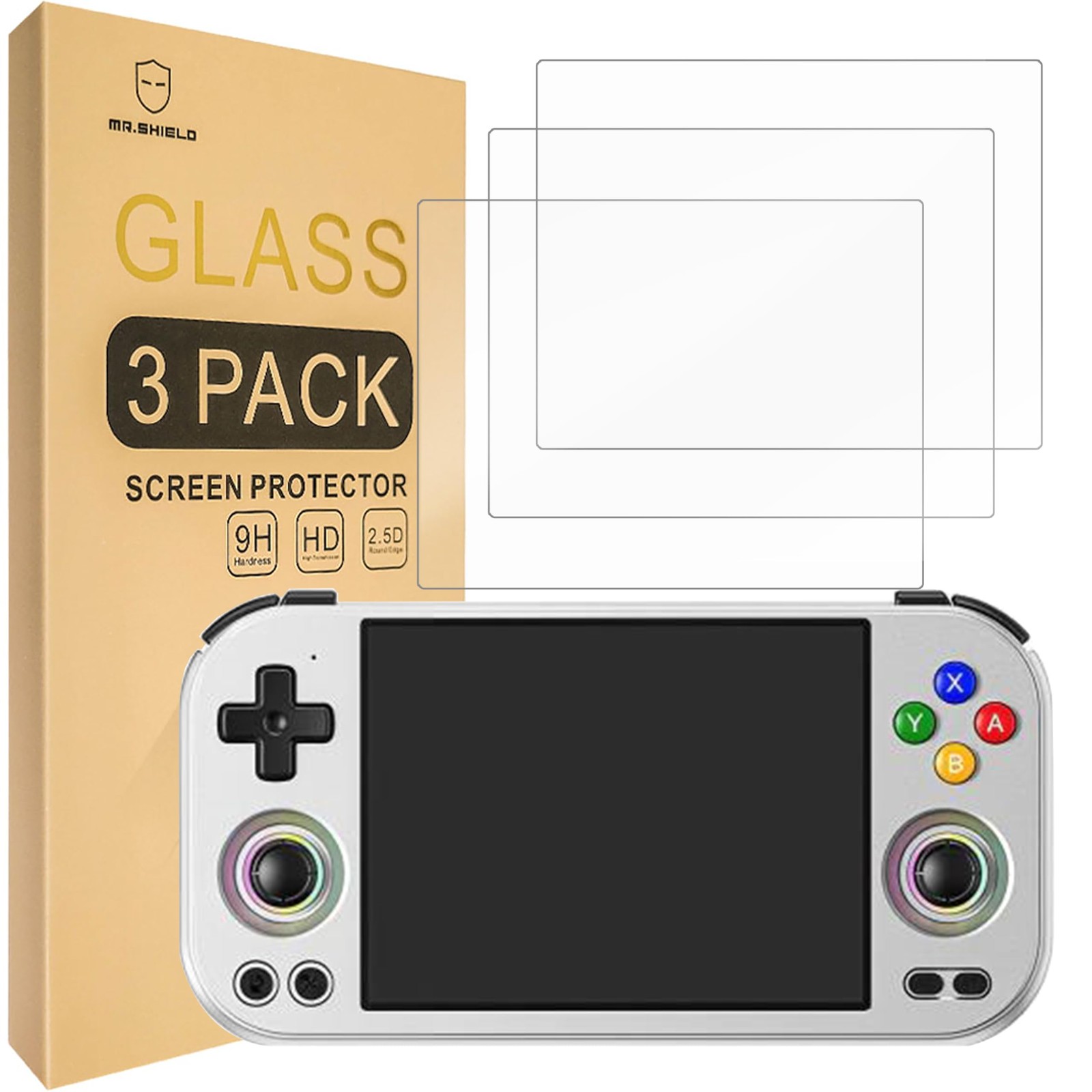 Mr.Shield Screen Protector compatible with Anbernic RG477M [Tempered clear
