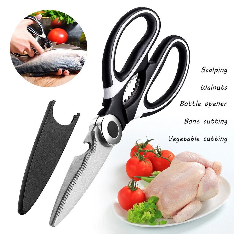 Stainless Steel Kitchen Shears Heavy Duty Scissors for Meat Fish Chicken Bones