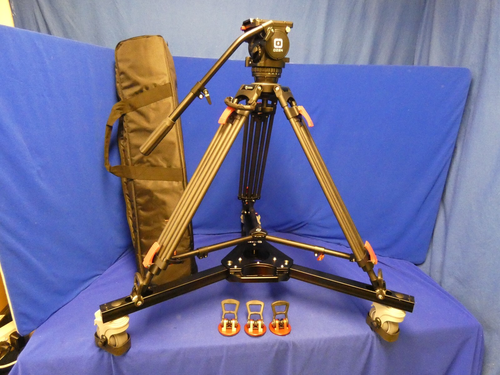Ozen 8CF2HDS 75mm Agile 8S S-Loc Tripod System w/OZEN LW Lightweight Dolly