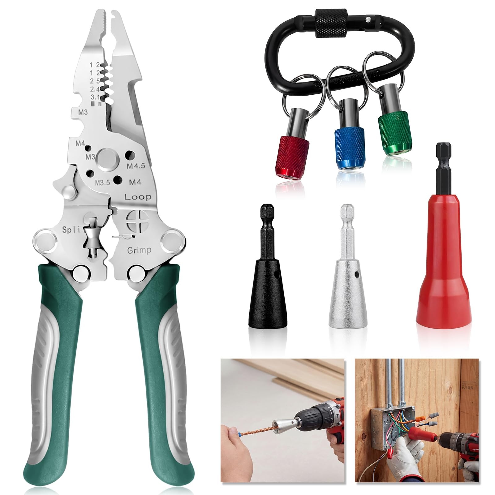 New Best Automatic Foldable Wire Stripper and Twister Tool with Bit Holder -