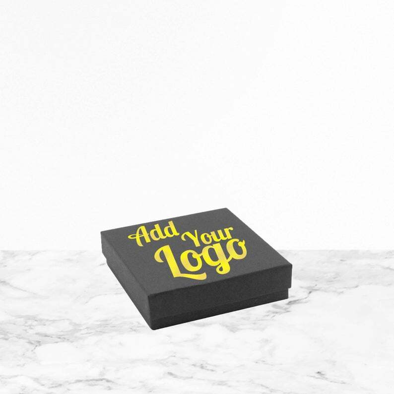 200 Custom Printed Matte Black Cotton Boxes Jewelry Packaging Gift Boxes DIY