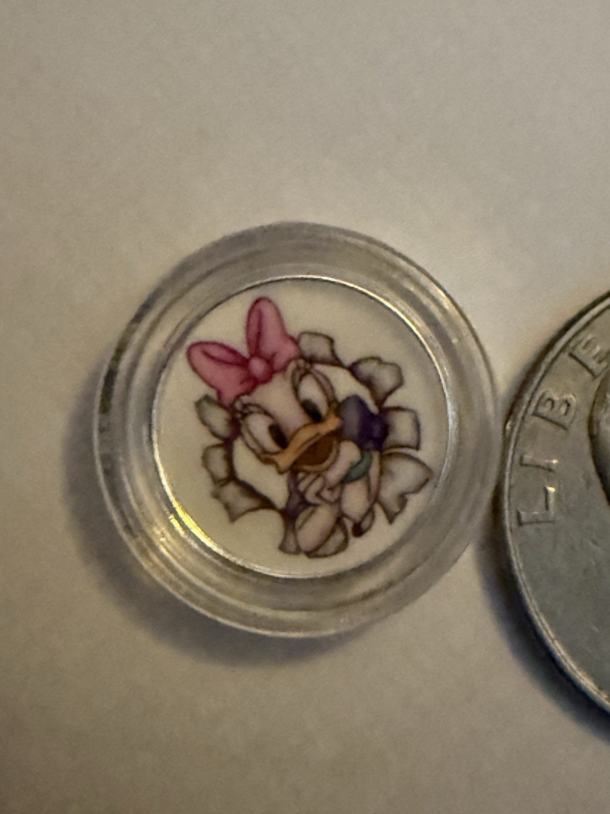 Daisy Duck 2 Sided 1Gram .999 Fine Pure Silver Bullion Colorized Round Coin Bar