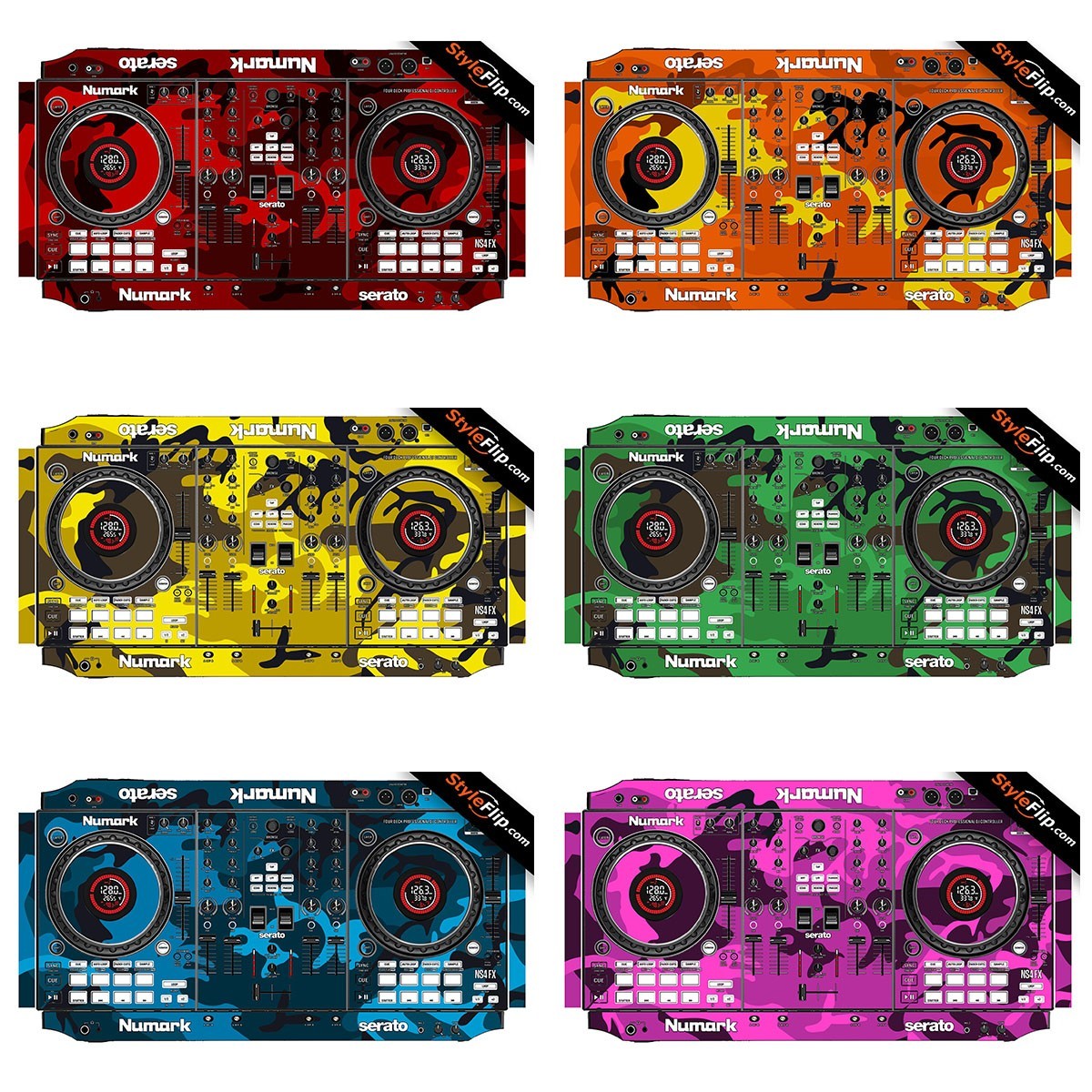 Numark NS4FX Skin | 6 Camo Designs |  Protective Decal | StyleFlip