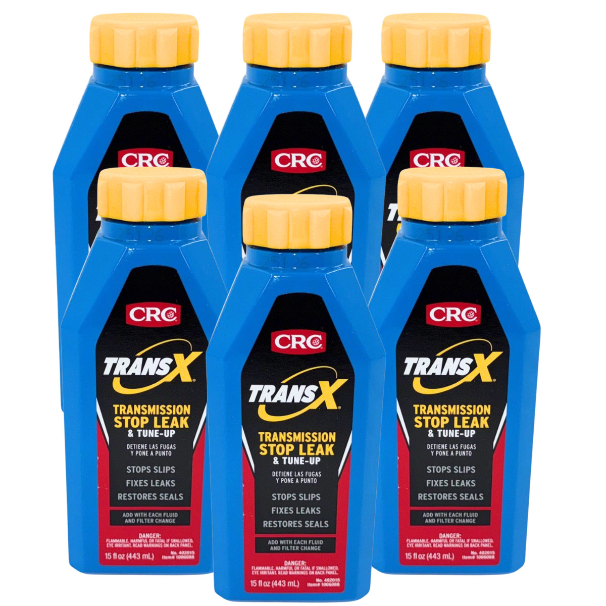 6 Pack of CRC 402015 K&W Trans-X Auto Transmission Stop Leak and Tune Up 15 Oz