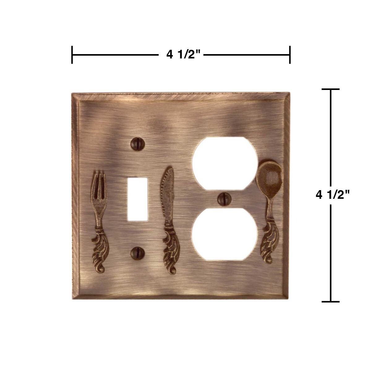 Kitchen Switchplates Antique Brass Utensil Toggle/Duplex | Renovator's Supply