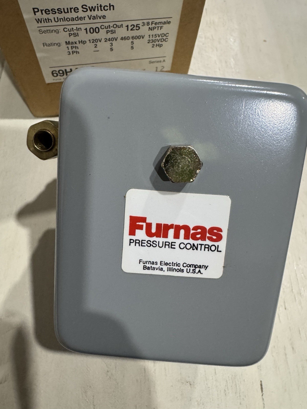 Furnas 69HAU2 Pressure Switch/Unloader Valve NEW ORGINAL Packaging