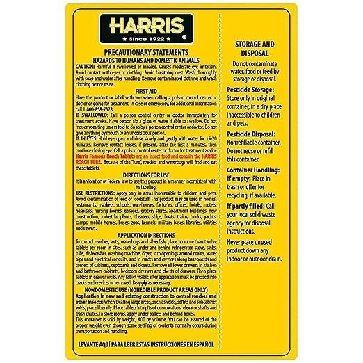 Harris Roach Tablets, Boric Acid Roach and Insects Killer with Lure, Alternative
