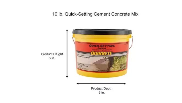 10 lb. Quick-Setting Concrete Mix - Fast and Easy Cement Solution NEW