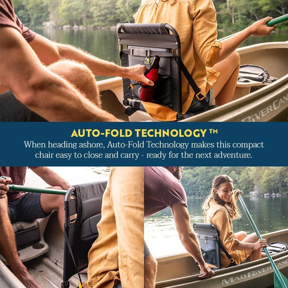 NEW - Adjustable Canoe Seat with Back Support, Outdoor Sit Backer