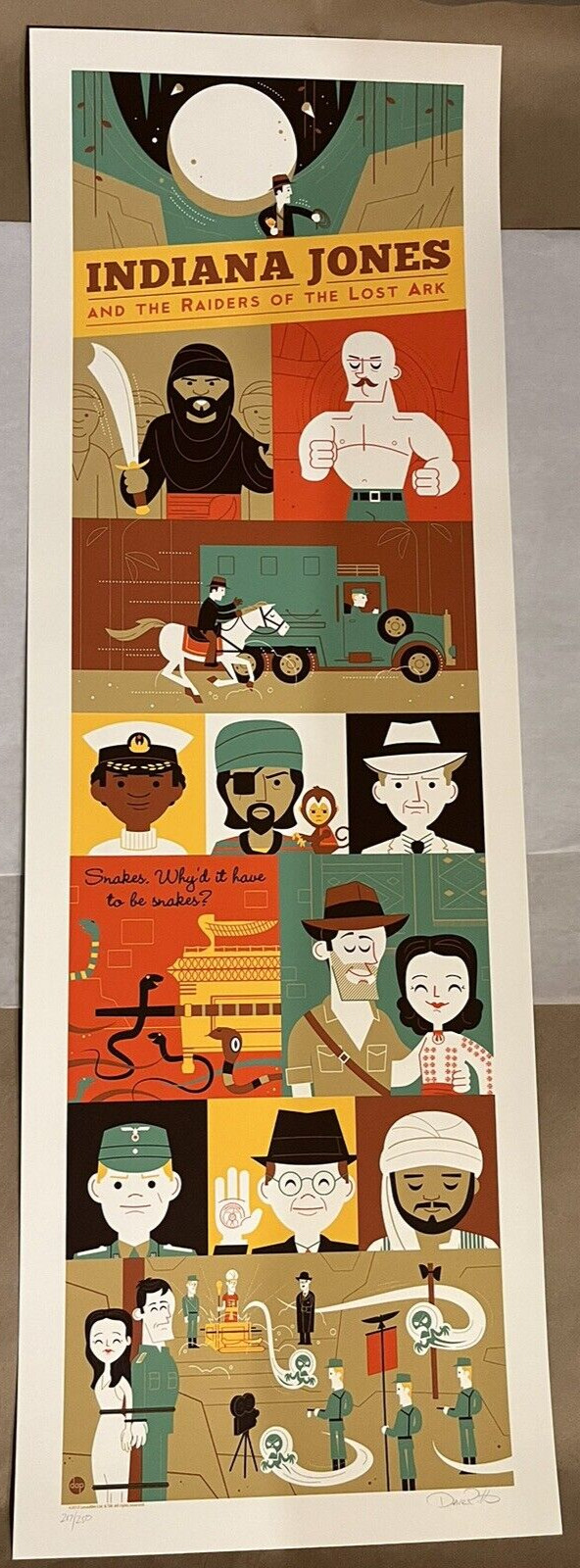 Indiana Jones and the Raiders of the Lost Ark Dave Perillo Poster Art Print Acme