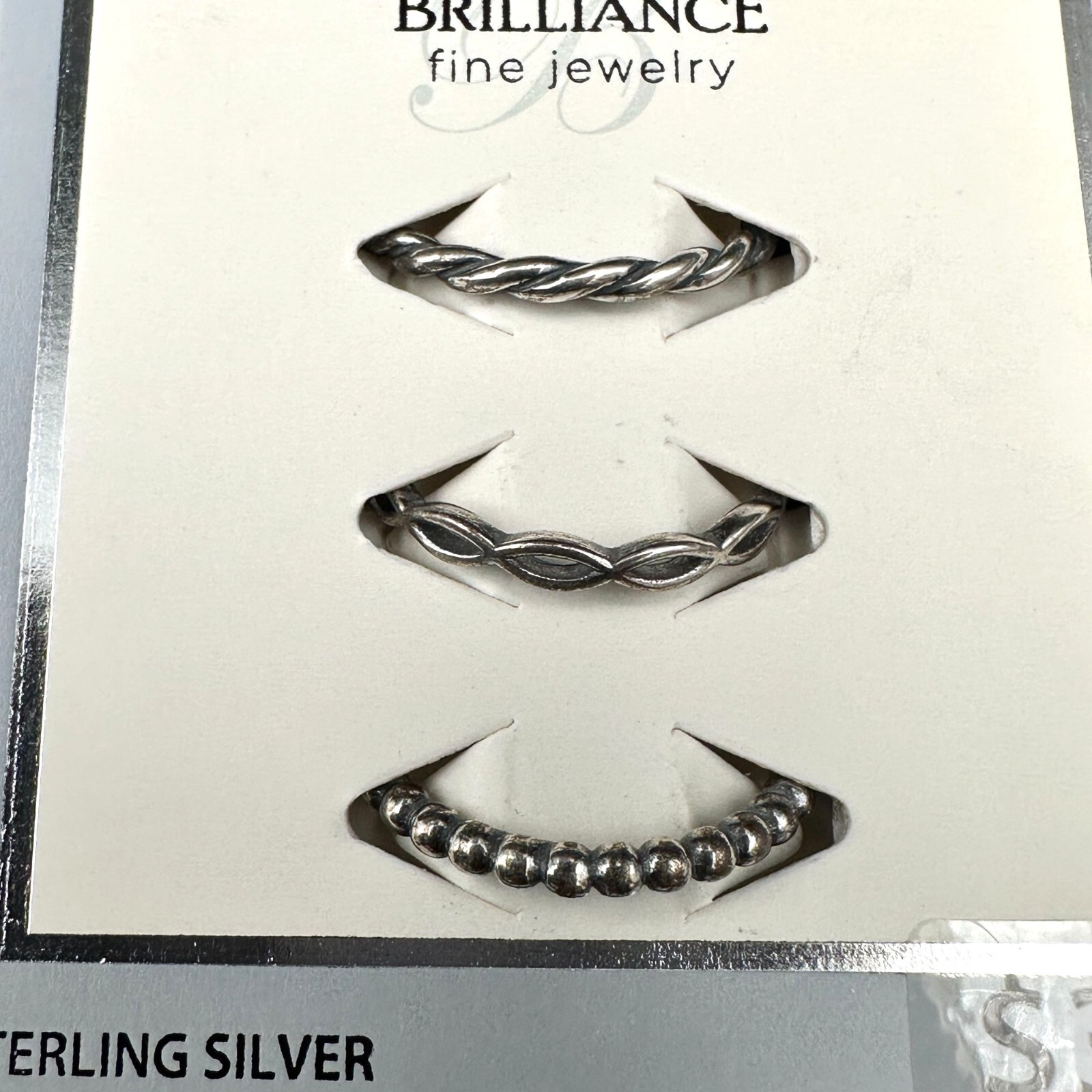 Brilliance Sterling Silver Rings Set Of 3 Stackable 925 Toe Rings Adjustable