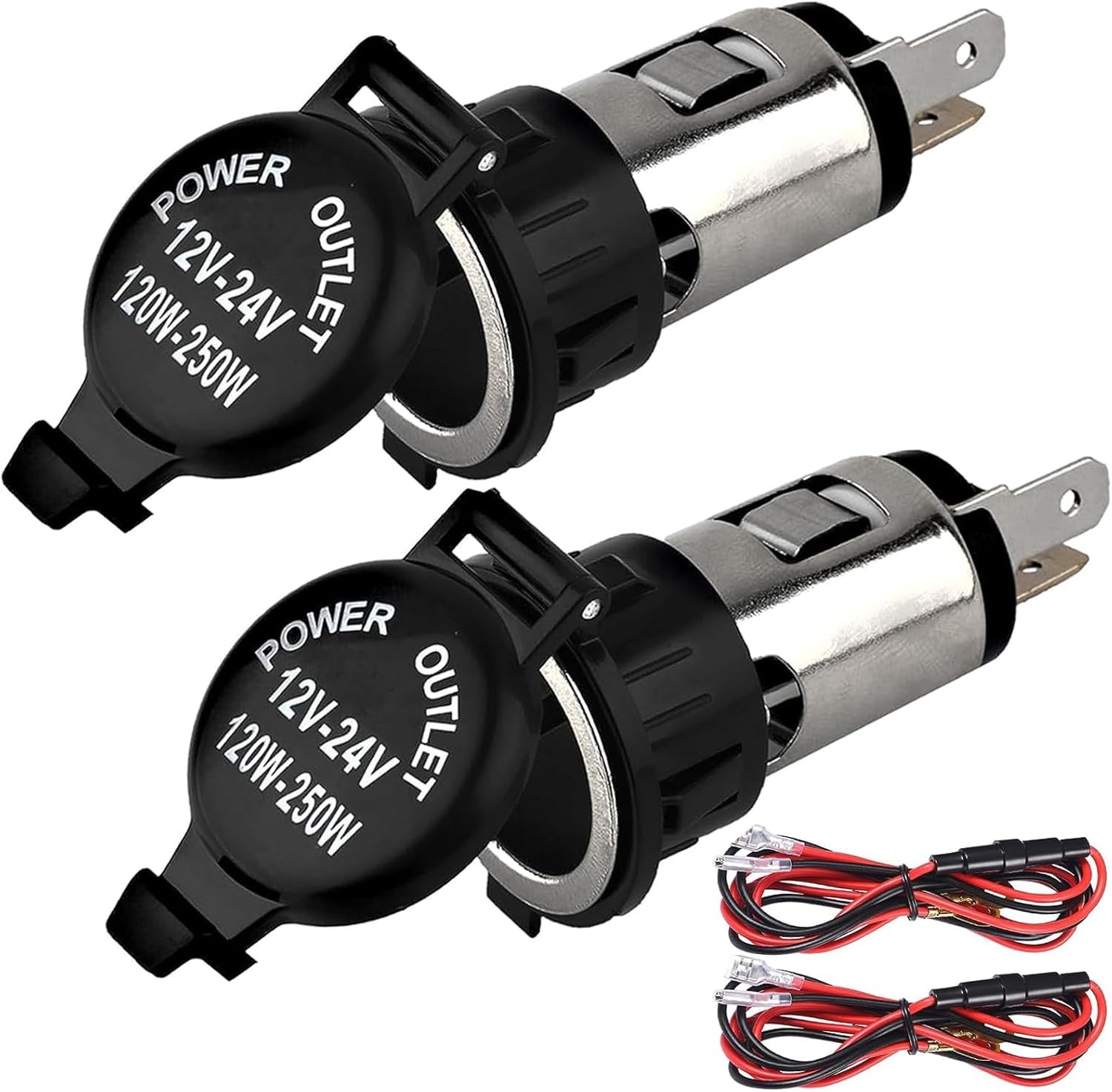 Cigarette Lighter Socket, DC 12V Car Lighter,12 Volt Female Power 3