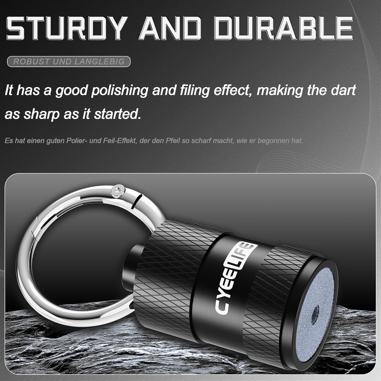 Keyring Stone,Portable Dart Point Sharpener,Rapid Sharpening Tool,Dart Access...