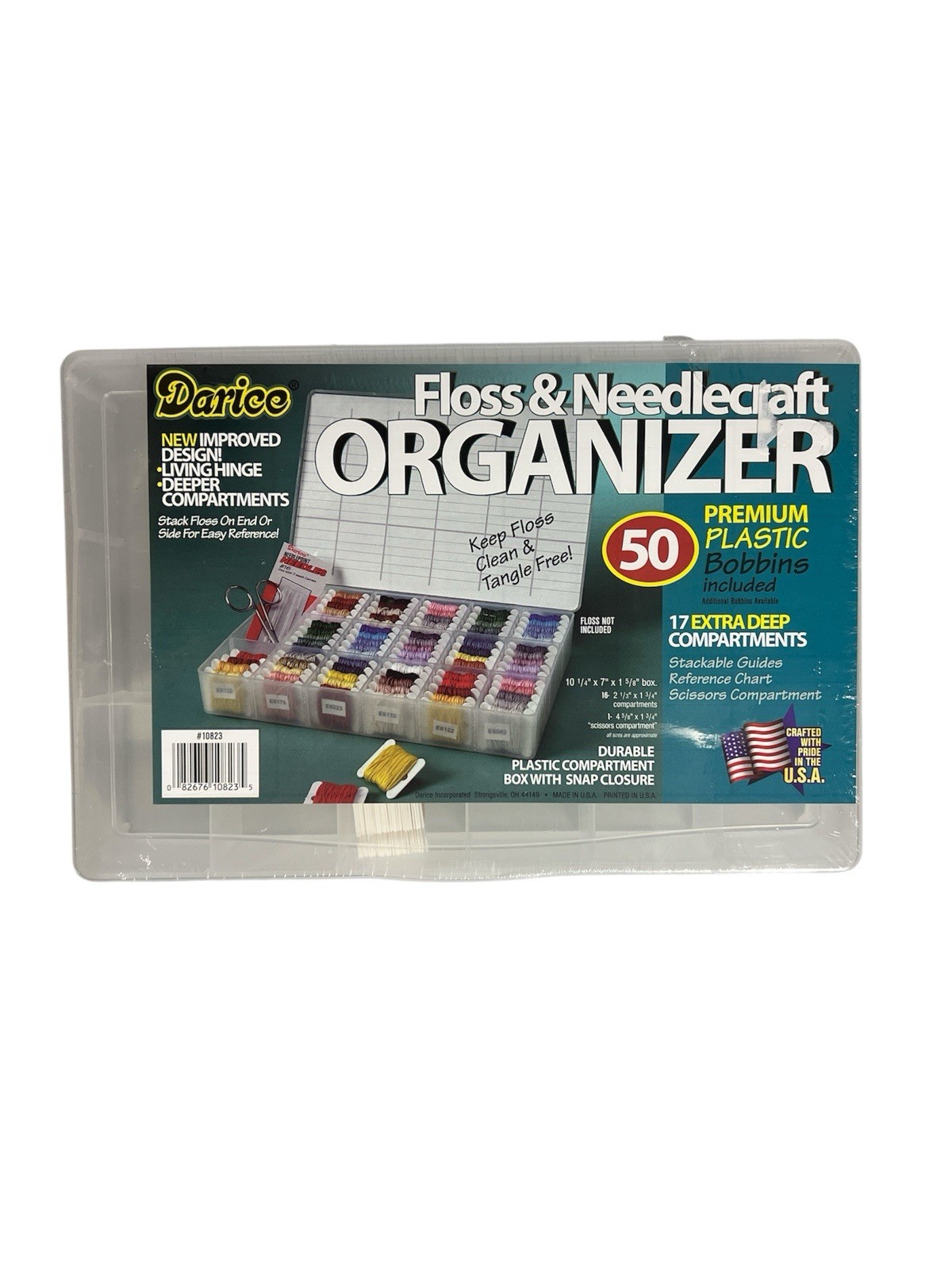 NEW Darice Embroidery Floss And Needle Organizer, Floss Not Included Made in USA