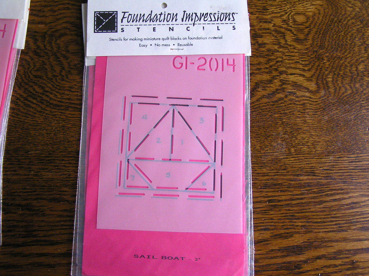 Foundation Impressions 3" SAILBOAT Stencil Miniature Quilt Block~~NIP!!