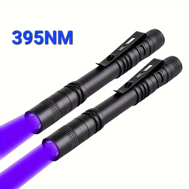 2x UV Black Light Flashlight Ultraviolet Invisible Ink Leak Detect 395Nm