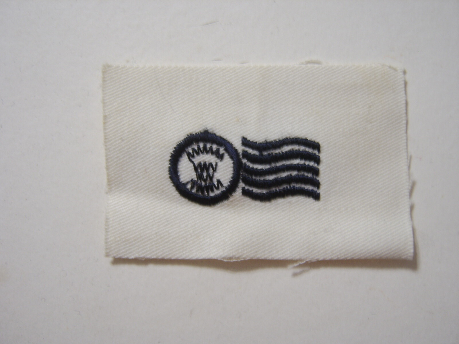 USN POSTAL CLERK PC STRIKER RATING BLUE ON WHITE PRE-1960  :KY21-1