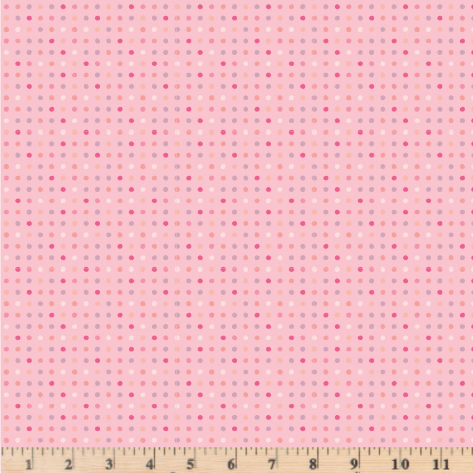 Seeing Spots Pink Champagne Fabric Poppie Cotton Quilting by the Half Yard